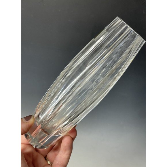 Vintage Marquis Waterford 7" Crystal Hand Cut Vase Bud Geometric Modern Clear - Picture 8 of 13